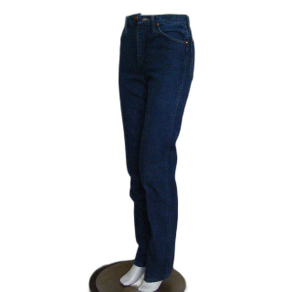 Vintage WRANGLER Jeans, 28, Dark Wash, Straight Leg, Made in USA, 100% Cotton - Picture 4 of 11
